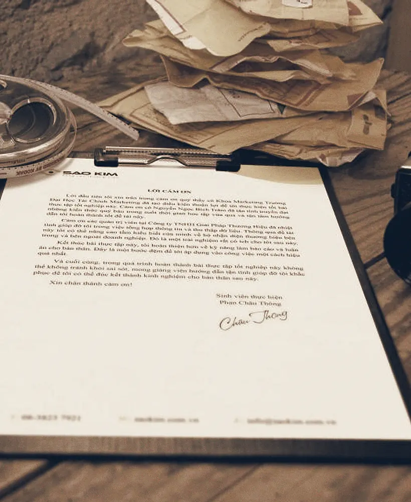 Documento firmado sobre una mesa junto a un bolígrafo